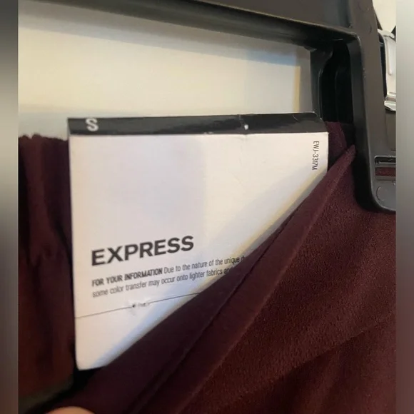 Express Size Small Maroon Red Stripe Trouser Business Casual Comfy Colorful cute - Picture 5 of 5